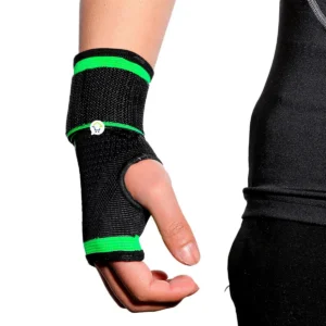 Set x2 Muñequera Elástica Soporte Compresión Ajustable con Apertura Pulgar - Estabiliza la muñeca al levantar pesas y yoga