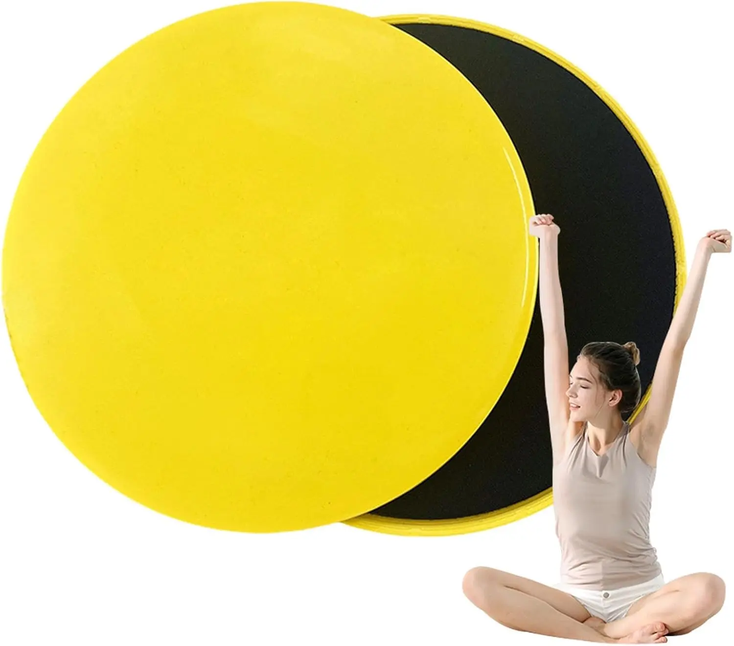 Set x4 Discos Deslizadores Doble Cara Yoga Fitness - Fortalece tu núcleo y piernas sin impacto articular - Imagen 2