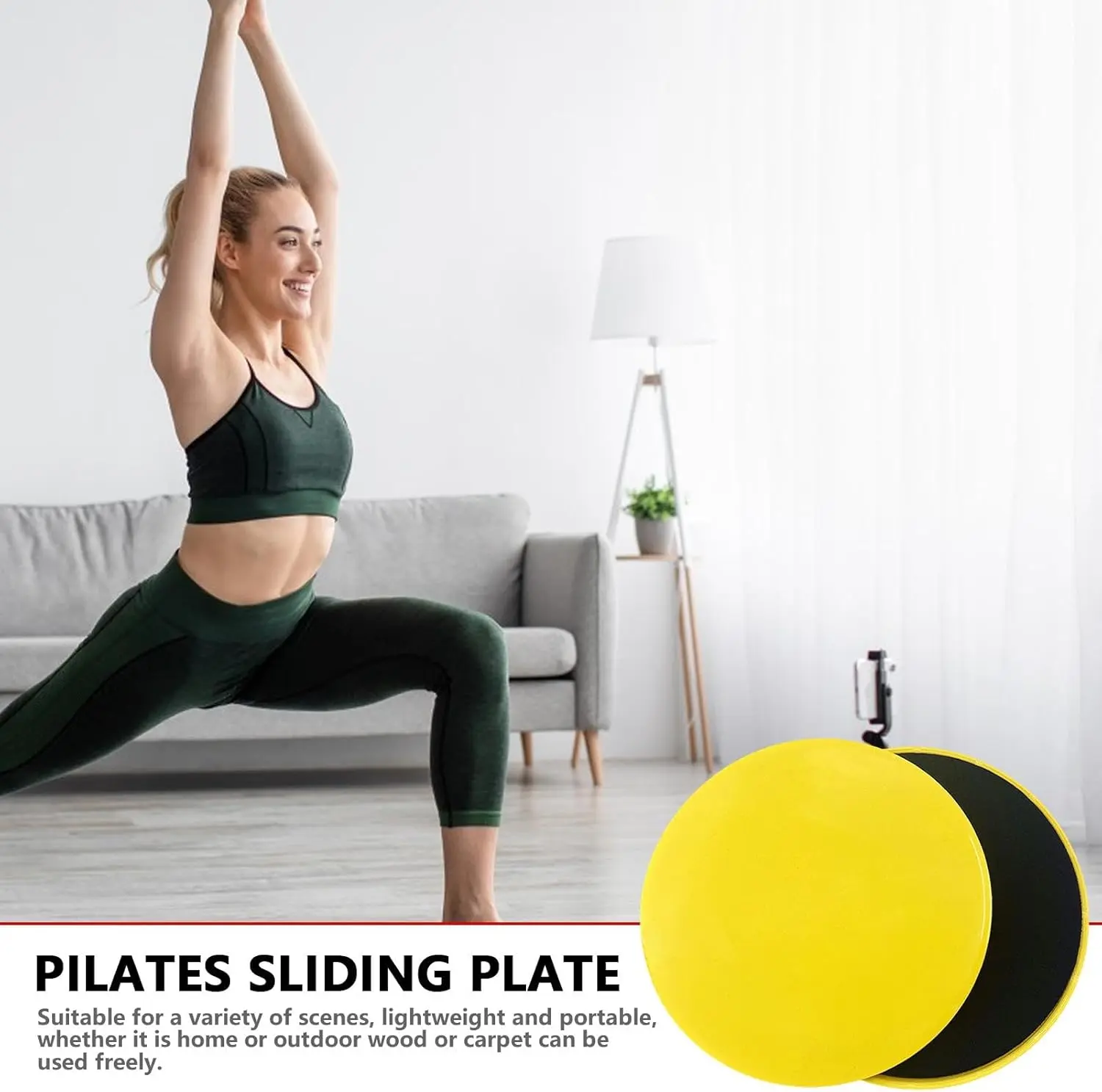 Set x4 Discos Deslizadores Doble Cara Yoga Fitness - Fortalece tu núcleo y piernas sin impacto articular - Imagen 3
