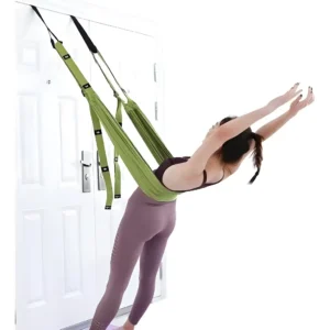 Banda de Yoga Asistida con Anclaje a Puerta - Mejora flexibilidad y descomprime tu espalda
