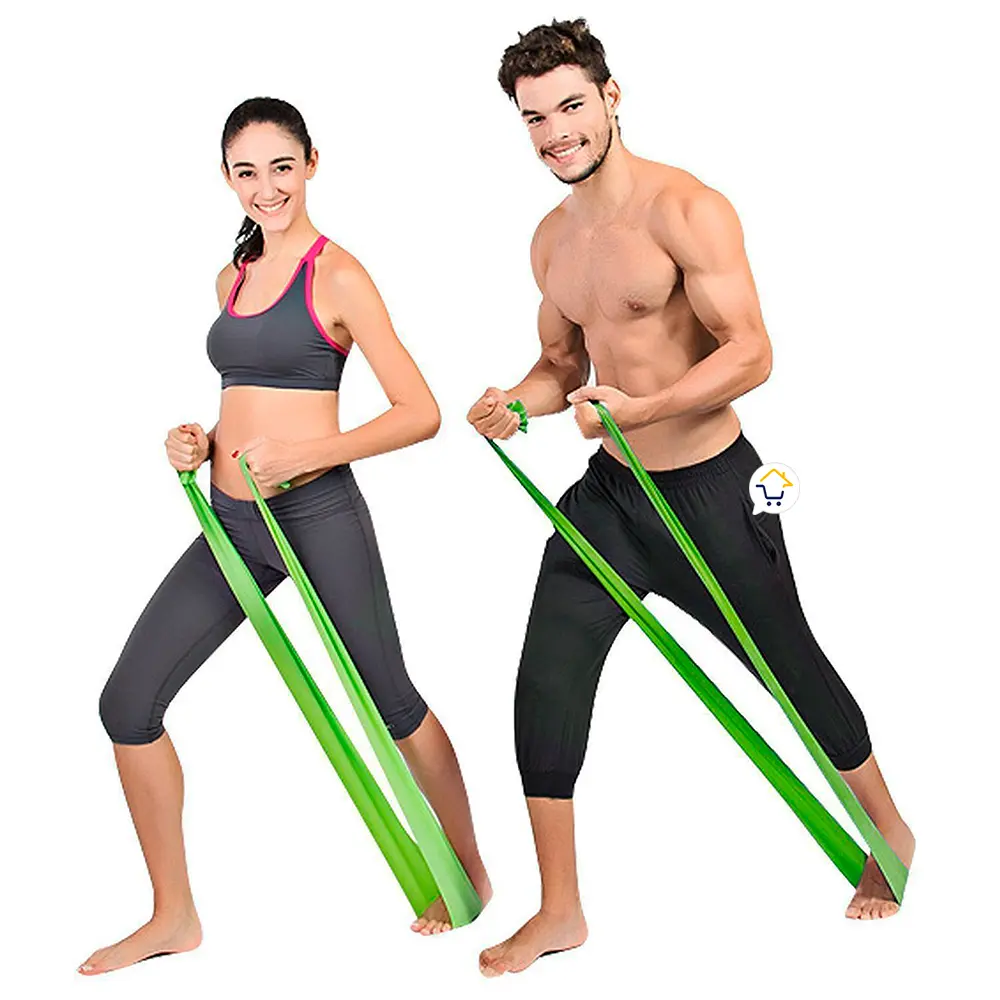 Banda Elástica de Resistencia Látex 2m para Yoga y Fisioterapia - Aumenta Fuerza y Flexibilidad Muscular - Imagen 8