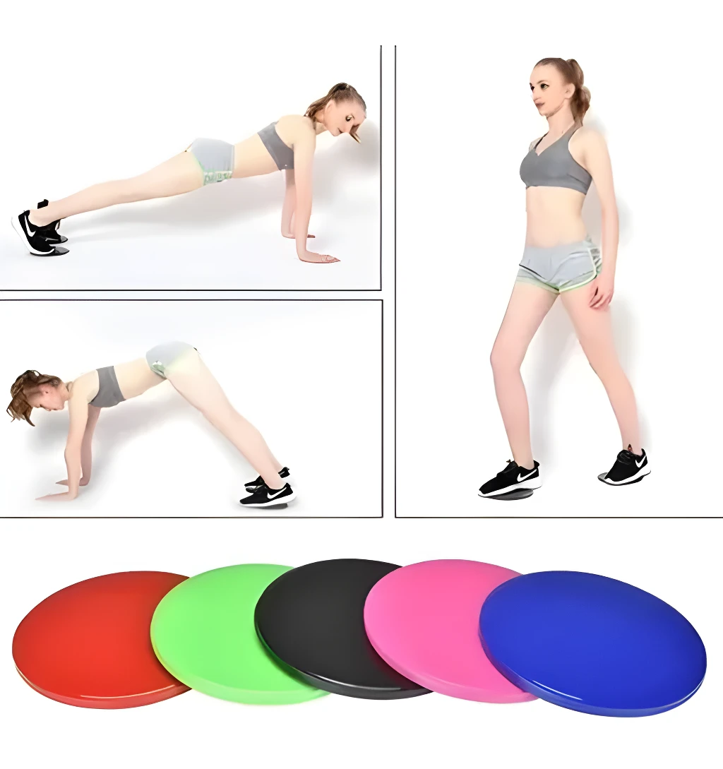 Set x4 Discos Deslizadores Doble Cara Yoga Fitness - Fortalece tu núcleo y piernas sin impacto articular - Imagen 6