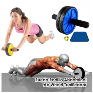 Rueda Abdominal Doble con Tapete para Core - Fortalece tu abdomen y brazos en casa