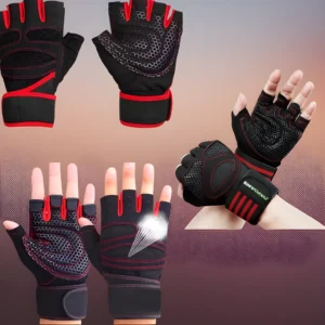 Guantes Gimnasio Transpirables con Soporte Muñeca para Pesas - Mejoran tu agarre y protegen las manos