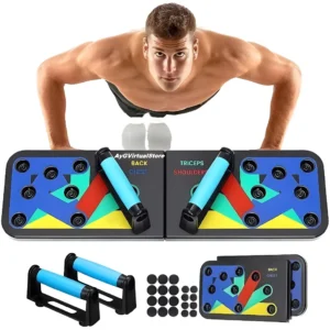 Soporte Push Up Modular con Codificación Color para Flexiones - Entrena Pecho Espalda y Tríceps